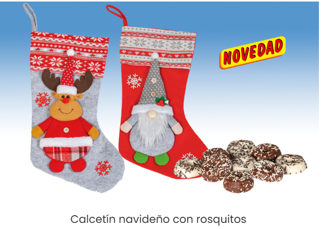 26- CALCETIN NAVIDEÑO CON ROSQUITOS