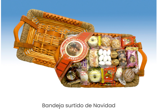 25- BANDEJA MIMBRE SURTIDO DE NAVIDAD