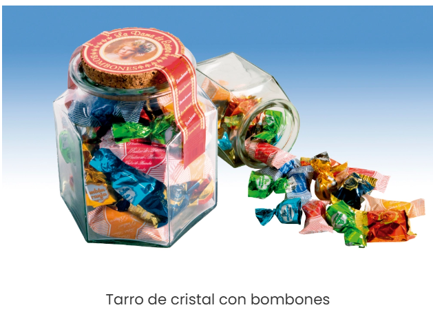 10- TARRO CRISTAL CON BOMBONES
